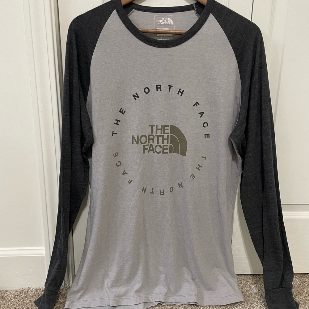 North Face raglan long sleeve shirt